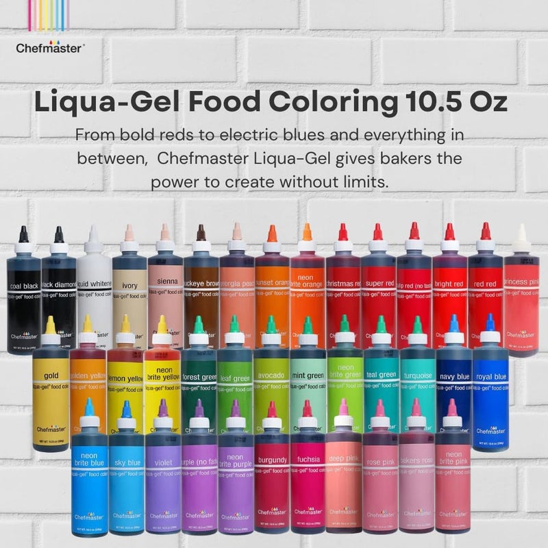 Chefmaster Buckeye Brown Liqua-Gel Food Color, 10.5 oz - Image 2